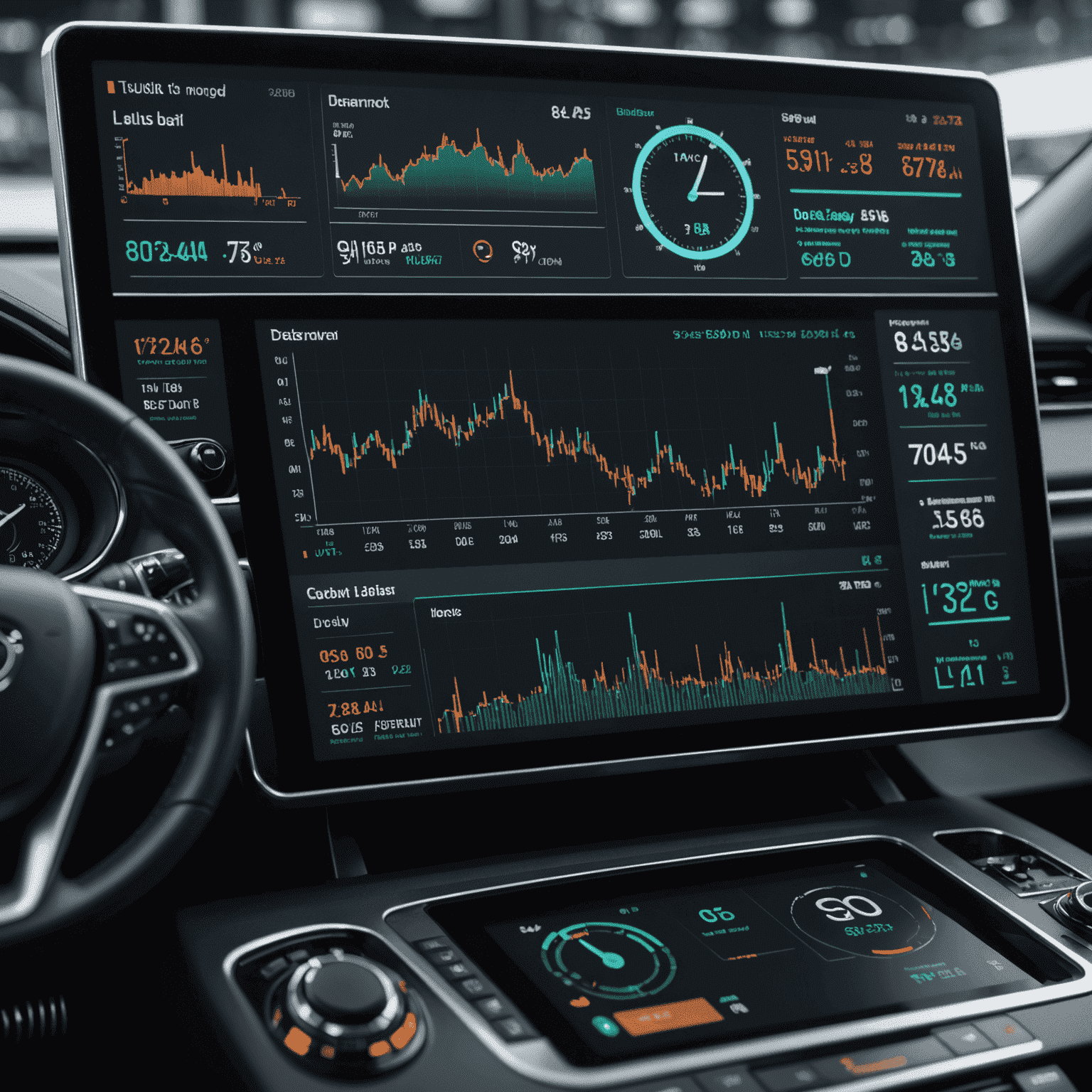 A futuristic dashboard displaying real-time oil market data and AI-generated predictions