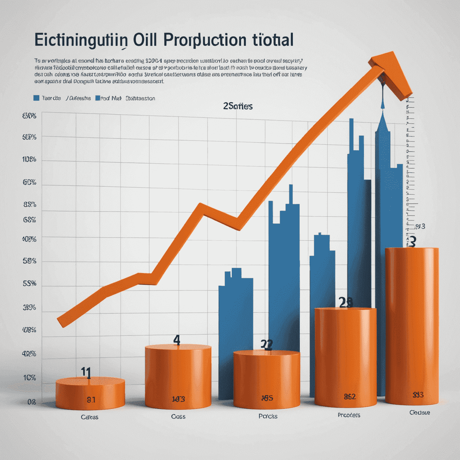 A graph showing declining costs and increasing efficiency in oil production processes